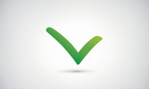 A green checkmark symbol is isolated against a white background.