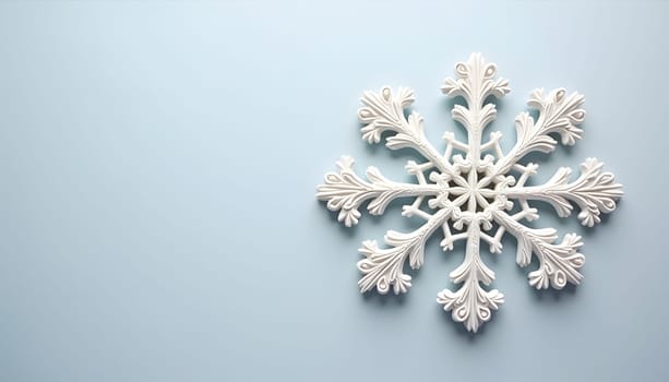 A set of beautifully crafted snowflake ornaments that sparkle, isolated on a plain background to highlight their intricate details. Ideal for festive decoration and winter themes