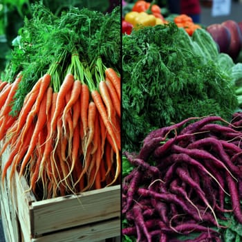 Fresh vegetables at the market. High quality photo
