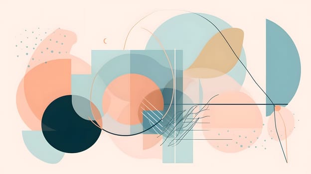 modern art painting in pastel colors illustration, generative ai. High quality photo