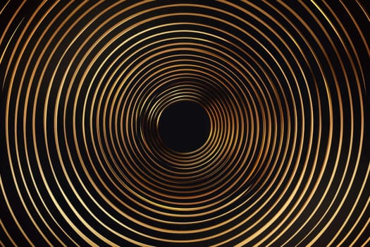 A gold circle with a black center. The circle is surrounded by a black border. The circle is the main focus of the image
