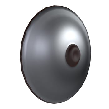 A polished metal gong reflects light, creating a serene atmosphere in the room.