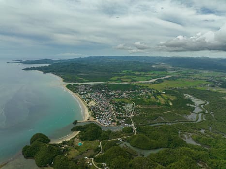 Coastal town Sipalay on the island of Negros. Philippines.