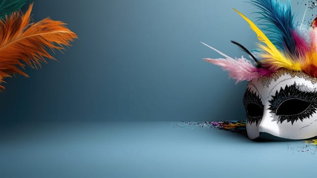 Masquerade elegance: carnival Venetian mask blending tradition, mystery, reflecting intricate craftsmanship, timeless allure of hidden identities during vibrant festivities