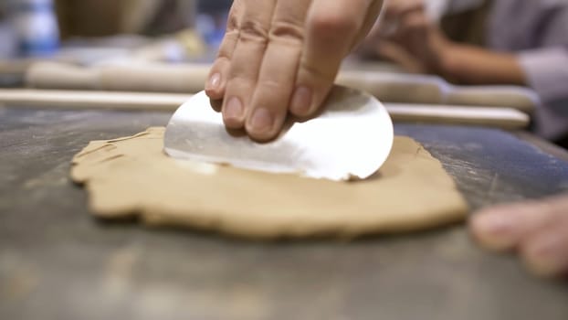 Crafting Beautiful Clay Art Mastering Hand Shaping Techniques in the World of Pottery. Stock Clip