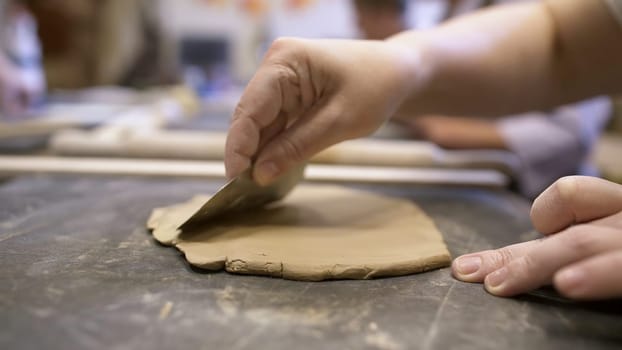 Crafting Beautiful Clay Art Mastering Hand Shaping Techniques in the World of Pottery. Stock Clip