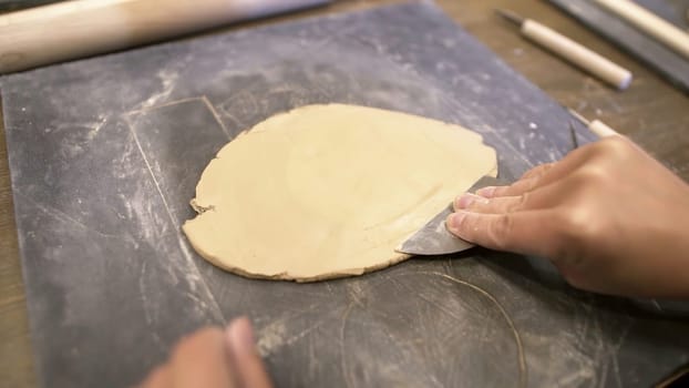 Crafting Beautiful Clay Art Mastering Hand Shaping Techniques in the World of Pottery. Stock Clip
