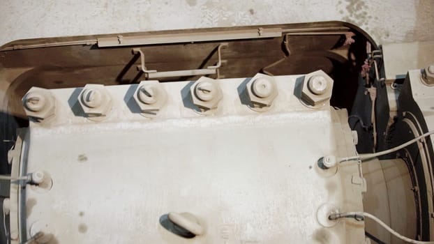 A detailed view of an engine highlighting its mechanical parts and intricate electrical connections. Stock Clip
