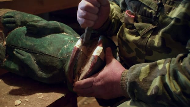 Showcasing the meticulous details of traditional woodworking skills, emphasizing precision and expert craftsmanship. Stock Clip