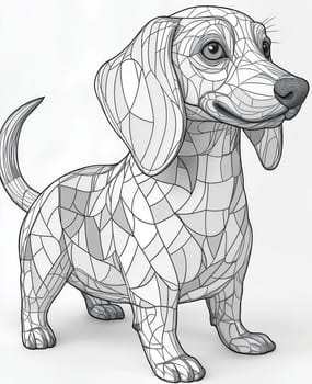 Coloring page for kids, coloring animal dog