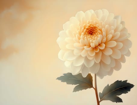 Vintage delicate chrysanthemum flowers on a light background. Selective focus.