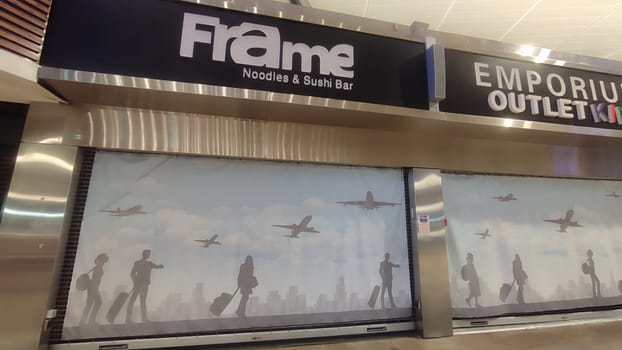 15 October 2024 Tel-Aviv Israel Ben Gurion airport Terminal 3, tourist lounge. High quality photo