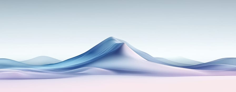 serene landscape featuring soft, flowing mountain shapes under calm sky.
