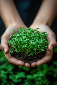 Nature bounty: green sprouts showcasing vitality of healthy growth, embodying freshness, nourishment, essential for sustainable living, foundation of nutritious meals, ecosystems