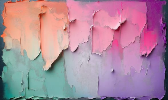 Textured abstract background of colorful paint strokes. Selective focus.