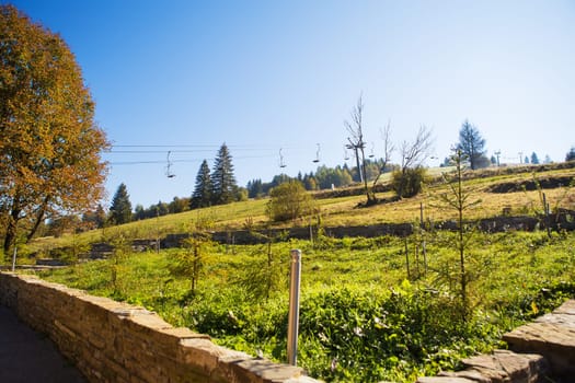 very beautiful autumn panoramas of the Carpathians-Ukraine.