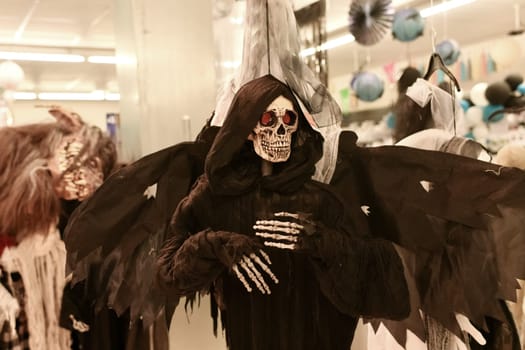 A skeleton Halloween Costume Store