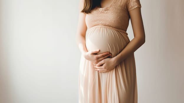 woman pregnant expecting maternity dress mom, ai