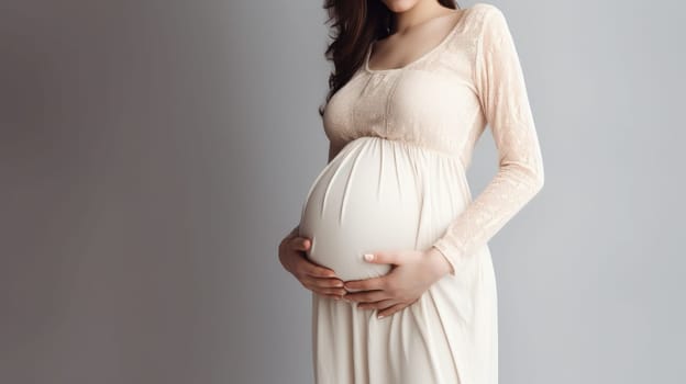 woman pregnant expecting maternity dress mom, ai