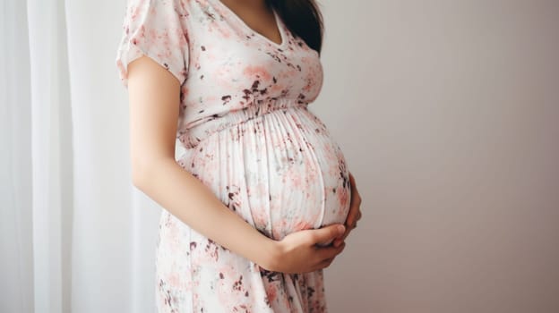 woman pregnant expecting maternity dress mom, ai