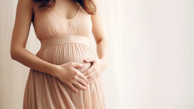 woman pregnant expecting maternity dress mom, ai