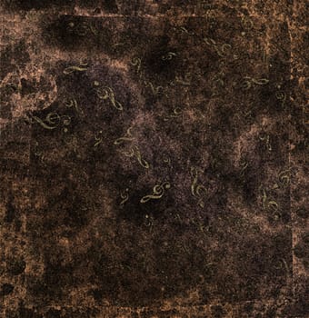 Abstract old background with dark brown background with treble keys on the surface