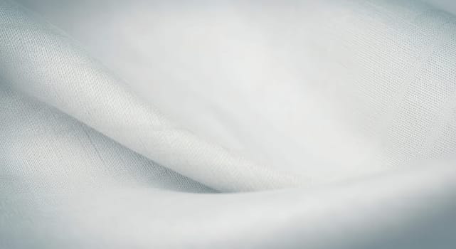 Elegant and subtle white fabric texture with fine weave and soft folds, perfect for use in backgrounds, design elements, and textile-related projects. ideal for digital and print media applications.