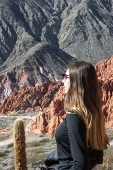 Tourism in the North of Argentina. Concept of mountain tourism.Winter holidays in Argentina. Background for tourism promotions and brochures.