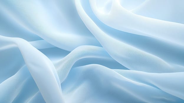 Soft blue textured fabric with gentle waves and serene appearance.