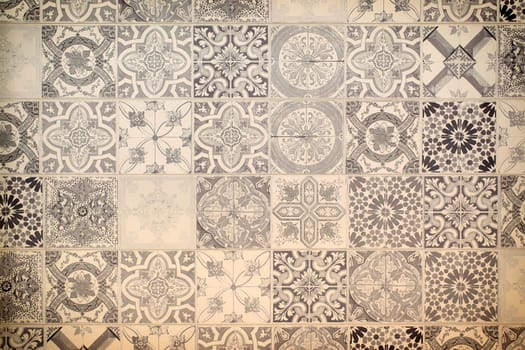 A stunning and captivating array of vintage patterned tiles in monochrome, perfect for various design projects