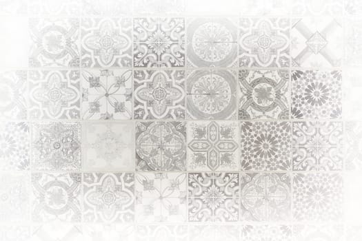 Discover a stunning, carefully curated collection of beautiful vintage tile patterns showcased in soft monochrome tones
