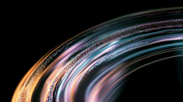 Captivating abstract image with mesmerizing circular pattern, dark center, flowing lines, bright colors, and glowing gradient. Ideal for backgrounds or striking visual element
