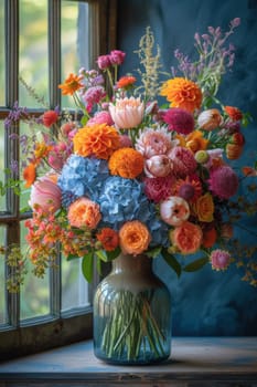 A breathtakingly stunning bouquet filled with an array of colorful flowers, perfect for brightening up any space