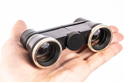 theatrical opera binoculars on a white background isolated