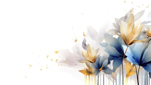 Watercolor abstract design for background of wedding or buzzy social media banner generative AI