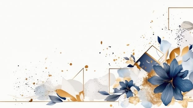 Watercolor abstract design for background of wedding or buzzy social media banner generative AI