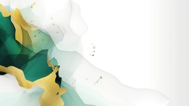 Abstract watercolor artwork mixed with buzzy geometric shapes for background of social media banner generative AI image