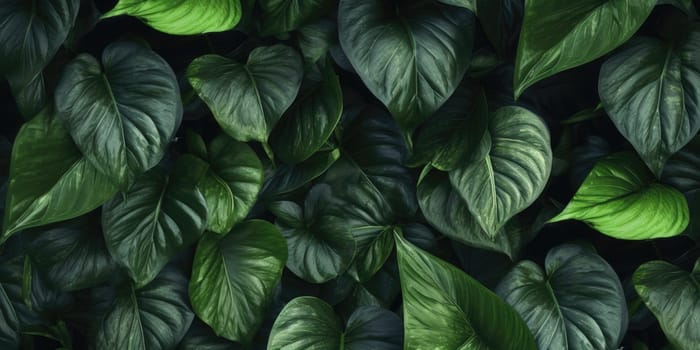 Dark green betel leaves dramatic photo effect background, realism, realistic, hyper realistic. Generative AI image weber.