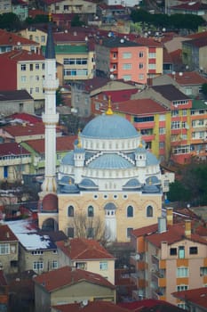 istanbul old town roofs. Aerial view.