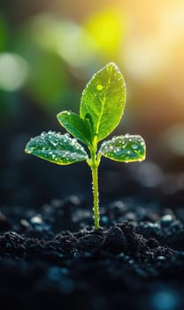 Nature bounty: green sprouts showcasing vitality of healthy growth, embodying freshness, nourishment, essential for sustainable living, foundation of nutritious meals, ecosystems