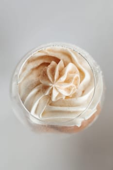 A beautiful dessert, tiramisu in a glass