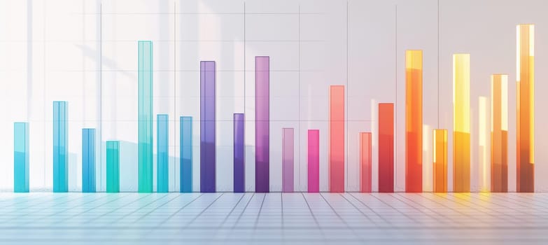 A vibrant bar chart illustrates the adoption rates of electric vehicles across various continents in 2024. the chart features sleek, colorful bars set against a minimalist background, enhanced with shadow effects to provide depth and dimension.
