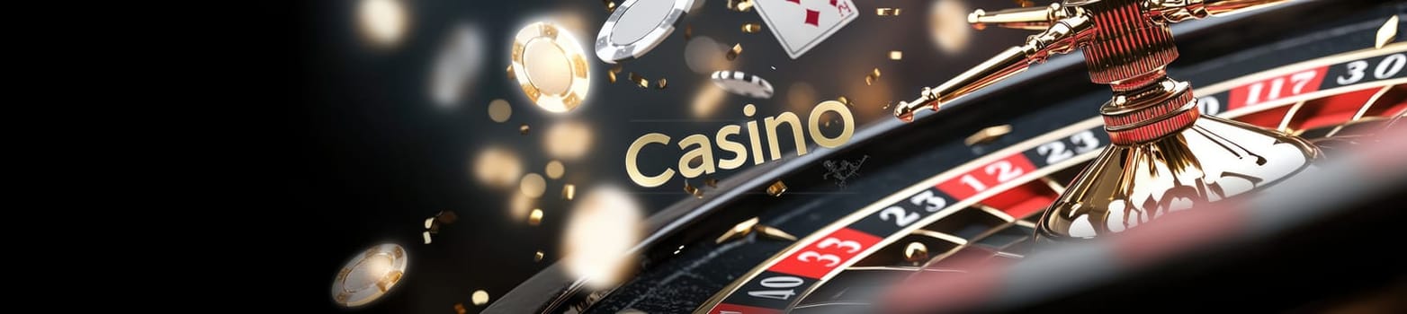 Casino thrill: immersive world of poker, roulette, and iconic 777 symbols, showcasing excitement of chips and cards in vibrant atmosphere of chance, strategy, endless entertainment.