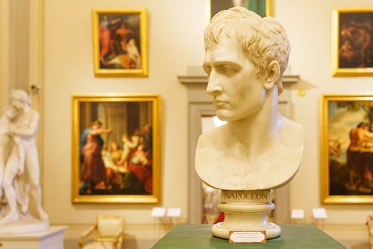 Florence, Italy, January 4, 2024: Napoleon head. Antonio Canova. Pitti Palace