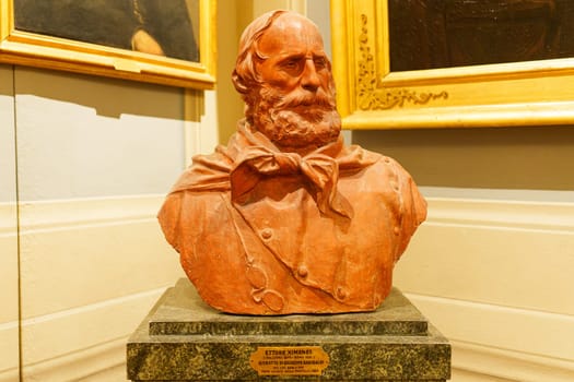 Florence, Italy, January 4, 2024: Giuseppe Garibaldi. Ettore Ximenes. Pitti Palace