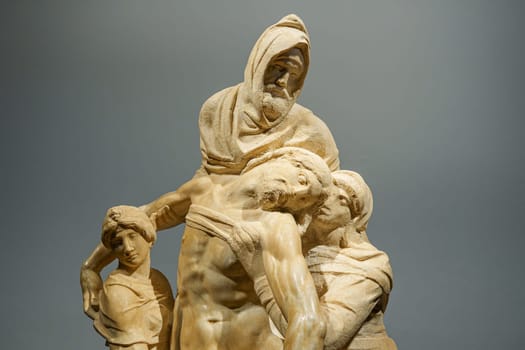 Florence, Italy, January 5, 2024: Pieta Bandini. Michelangelo. Museum of the work of the Duomo