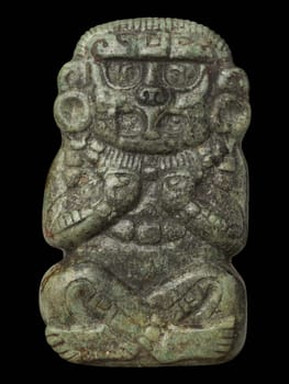 A green jade sculpture of a Maya deity, dating back to the 3rd-6th century.