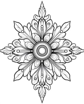 Coloring for children and adults flowers on a white background