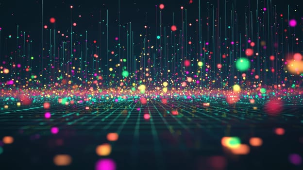 Dynamic 3d scatter plot visualizes the correlation between global innovation indices and economic growth across various countries over the past decade. vivid color-coded data points represent diverse economic and innovation metrics.