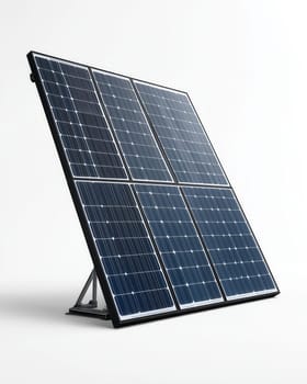Solar panel on white background. Selective focus.